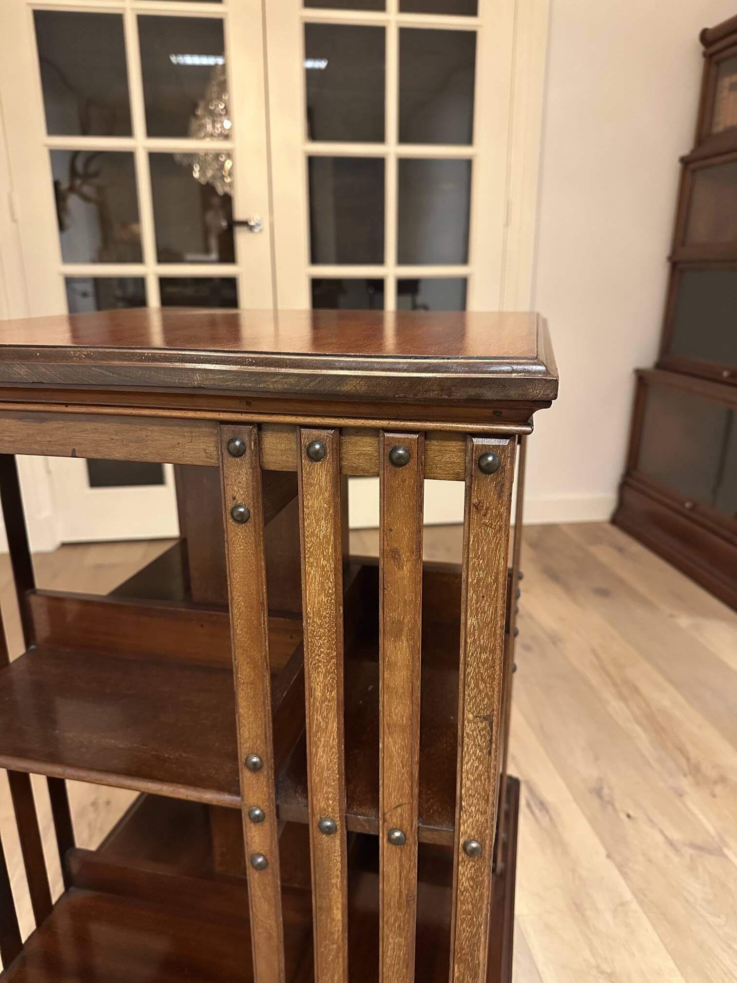 mahogany revolving bookcase