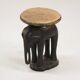Antique Folk Art Colonial Elephant Side Table / Pedestal
