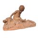 Sculpture "Putto on Lion Skin" in terracotta, Léon Dufrène, circa 1900 – France