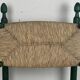 Fauteuil bas en paille de jonc français dans le style de Charles Dudouyt, années 1950