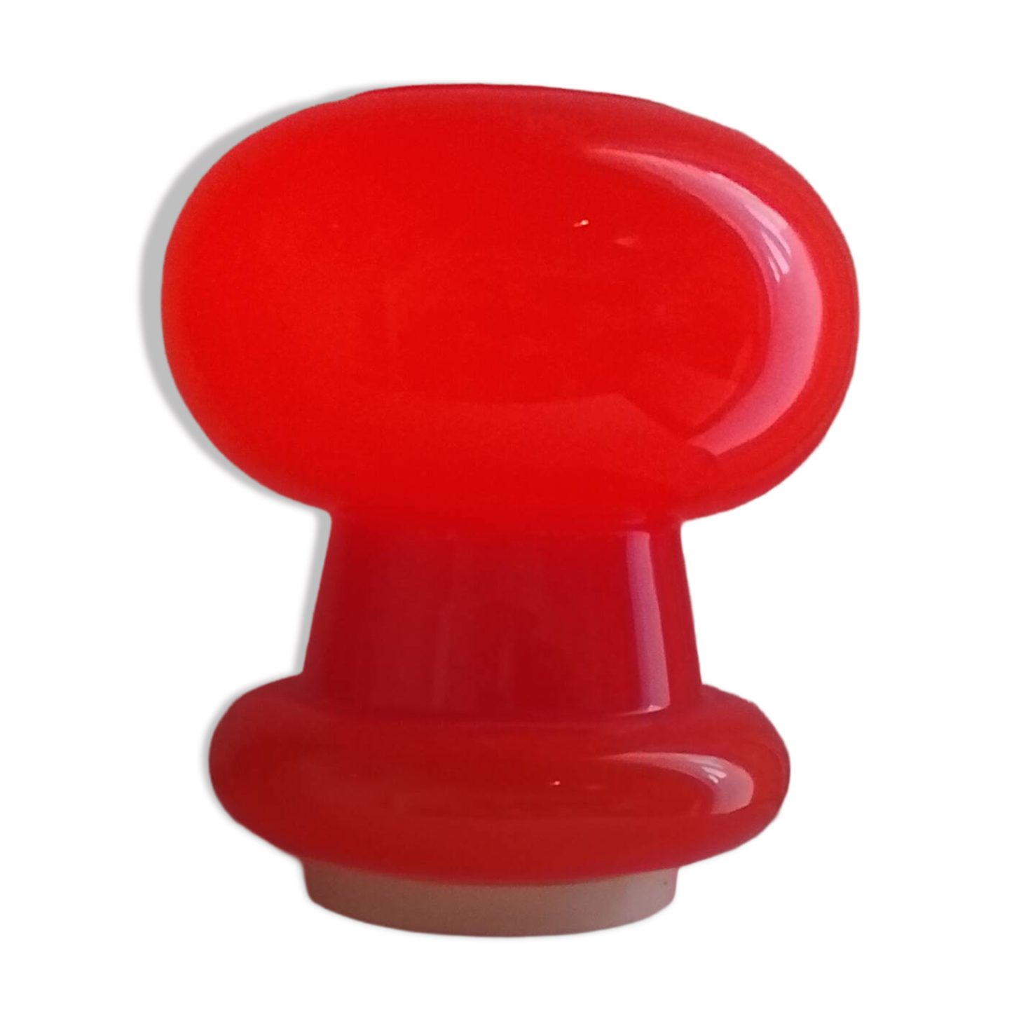 Lampe champignon space age en verre opalin