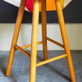 Vintage blond wooden stool