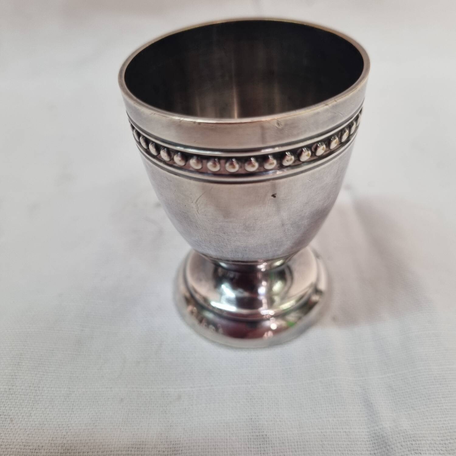 Christofle egg cup mid-20th century silver