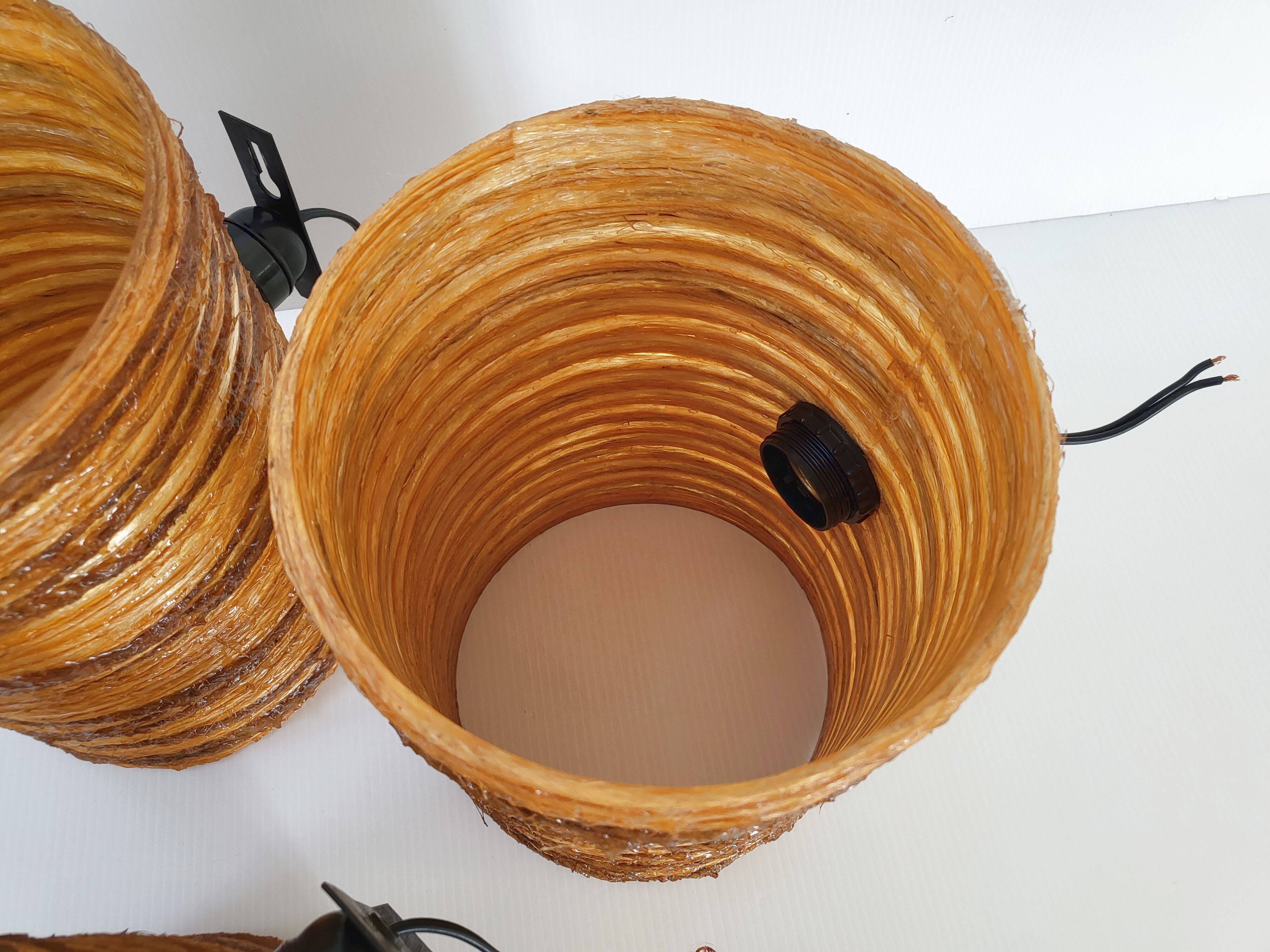 Suite of 3 vintage Accolay wall lights 1960