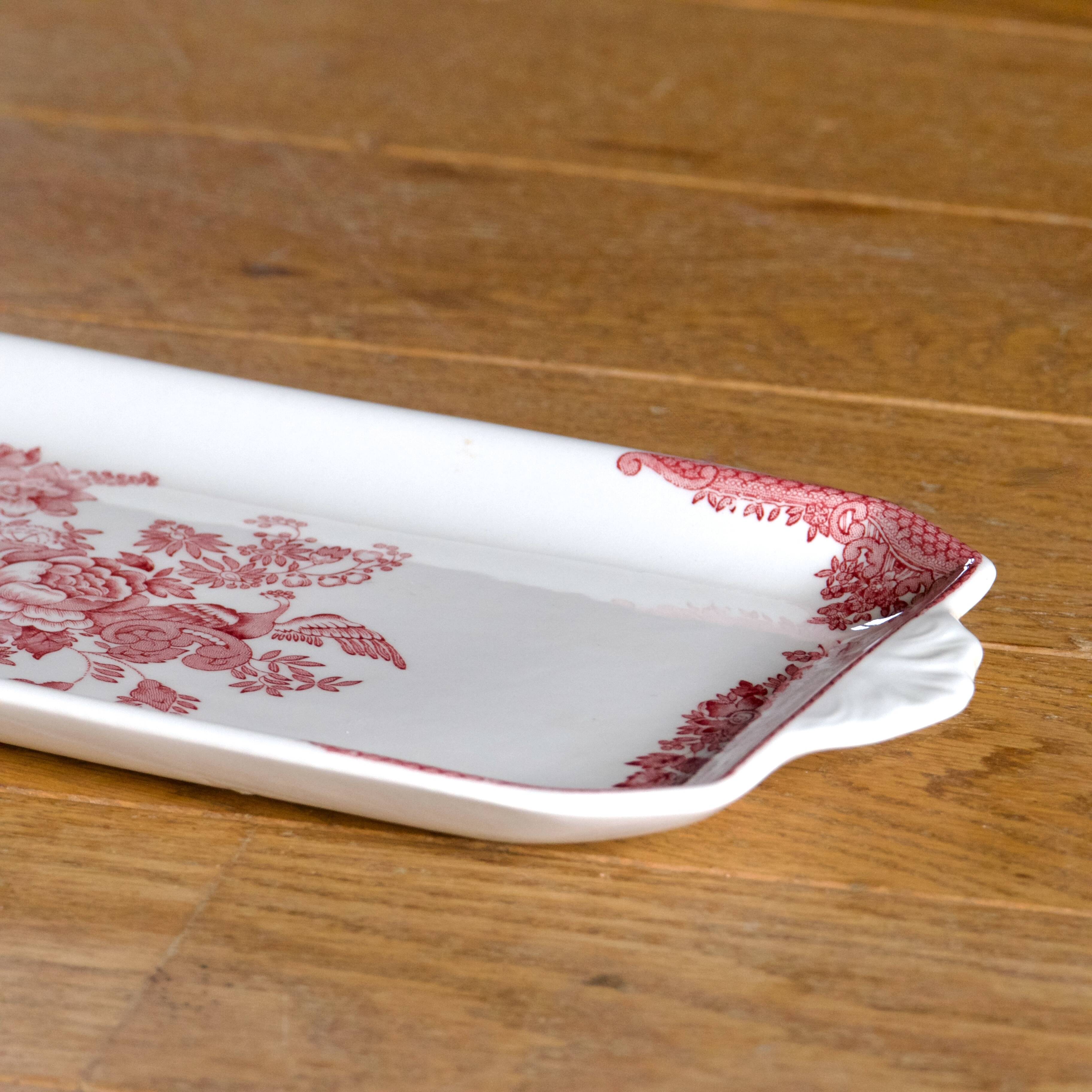 English Earthenware Staffordshire "Asiatic Pheasants" Cake Dish