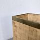Woven wicker umbrella stand and brass Metal Linea Nova 1960