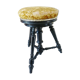 Piano stool of period and style Napoleon III, XIXth, tripod, blackened wood, adjustable