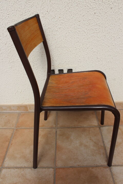 Lot de 4 chaises d'école Mullca 510 vintage