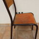 Lot de 4 chaises d'école Mullca 510 vintage
