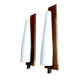 Pair of Large Scandinavian Teak Glass Wall Lights