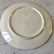 Plat en barbotine animal modèle cerf années 30 Made in Germany