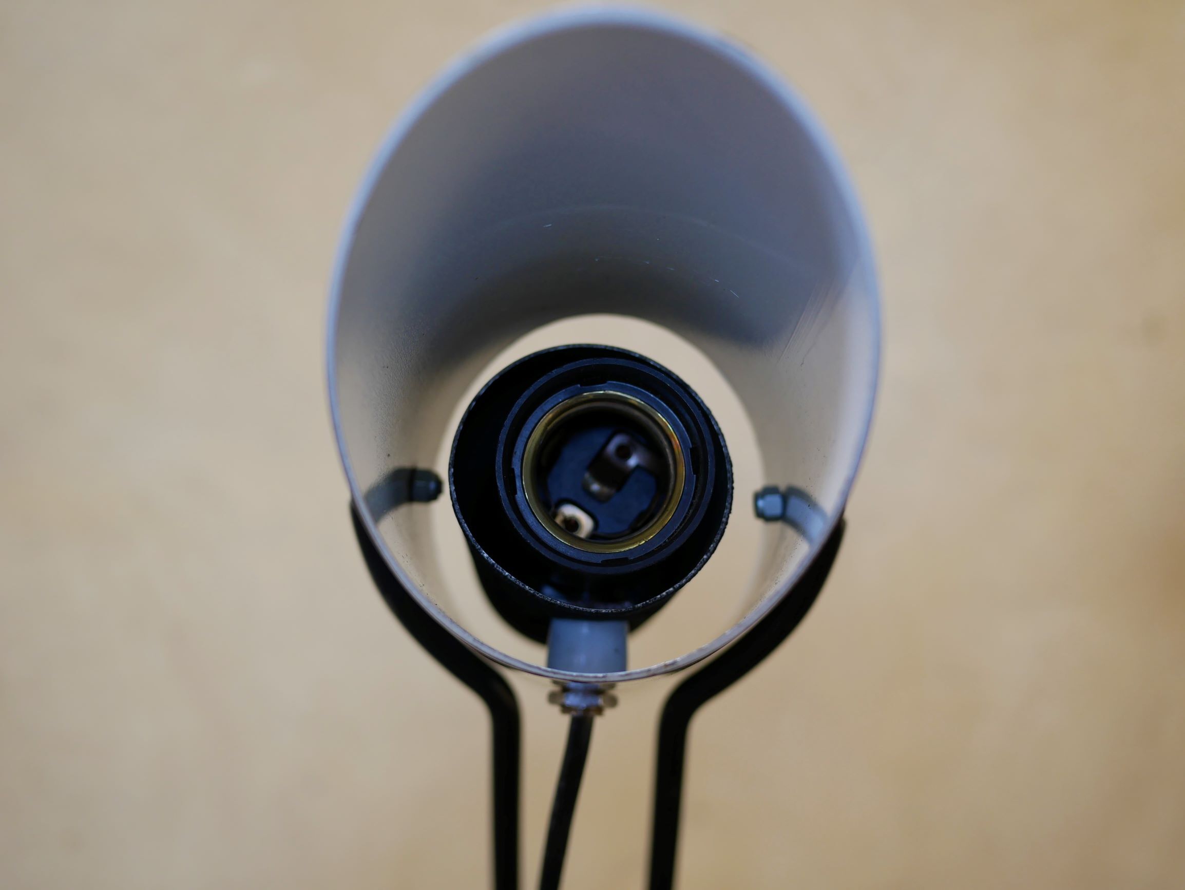 Pair of vintage chrome metal lamps