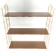 Vintage wall shelf gilded metal and wood style