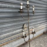 Grande applique murale chandelier métal 1950