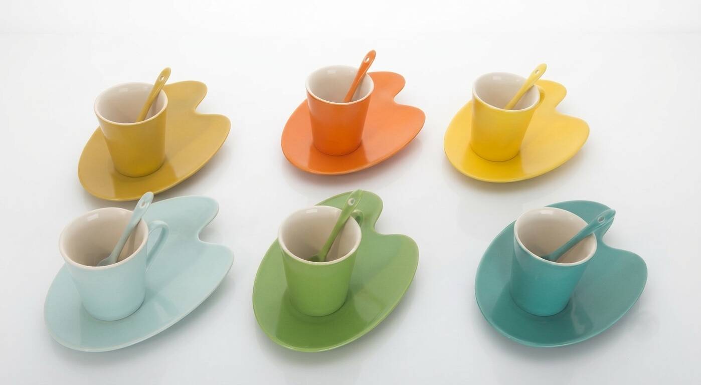 Coffee service Geneviève Lethu - Artist Palette model for 6 people