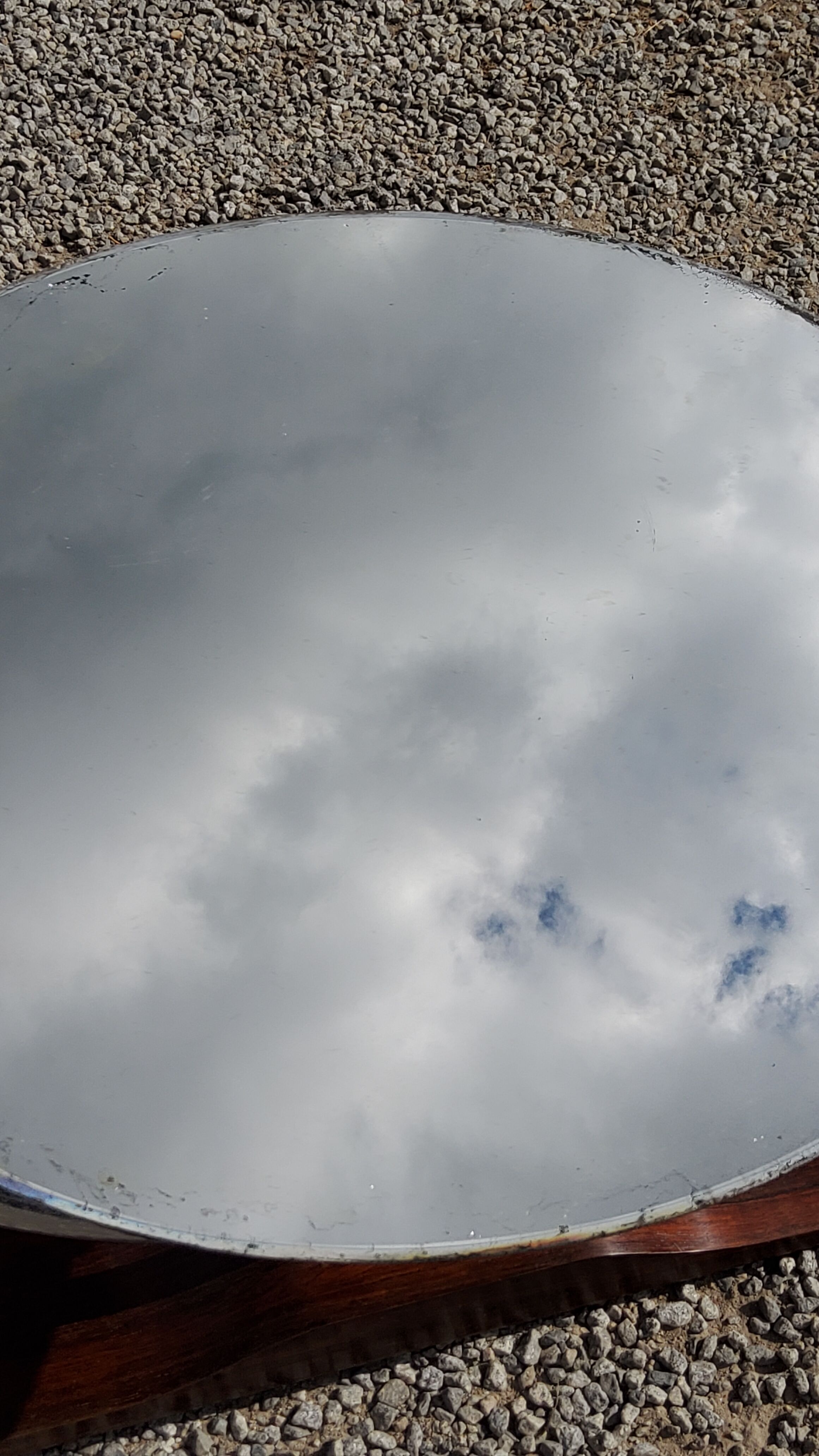 Art deco coffee table mirror base chrome and rosewood