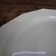 Oval octagonal dish in ecru white earthenware Moulin des Loups