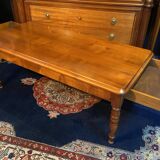 Solid cherry wood coffee table with 2 drawers
