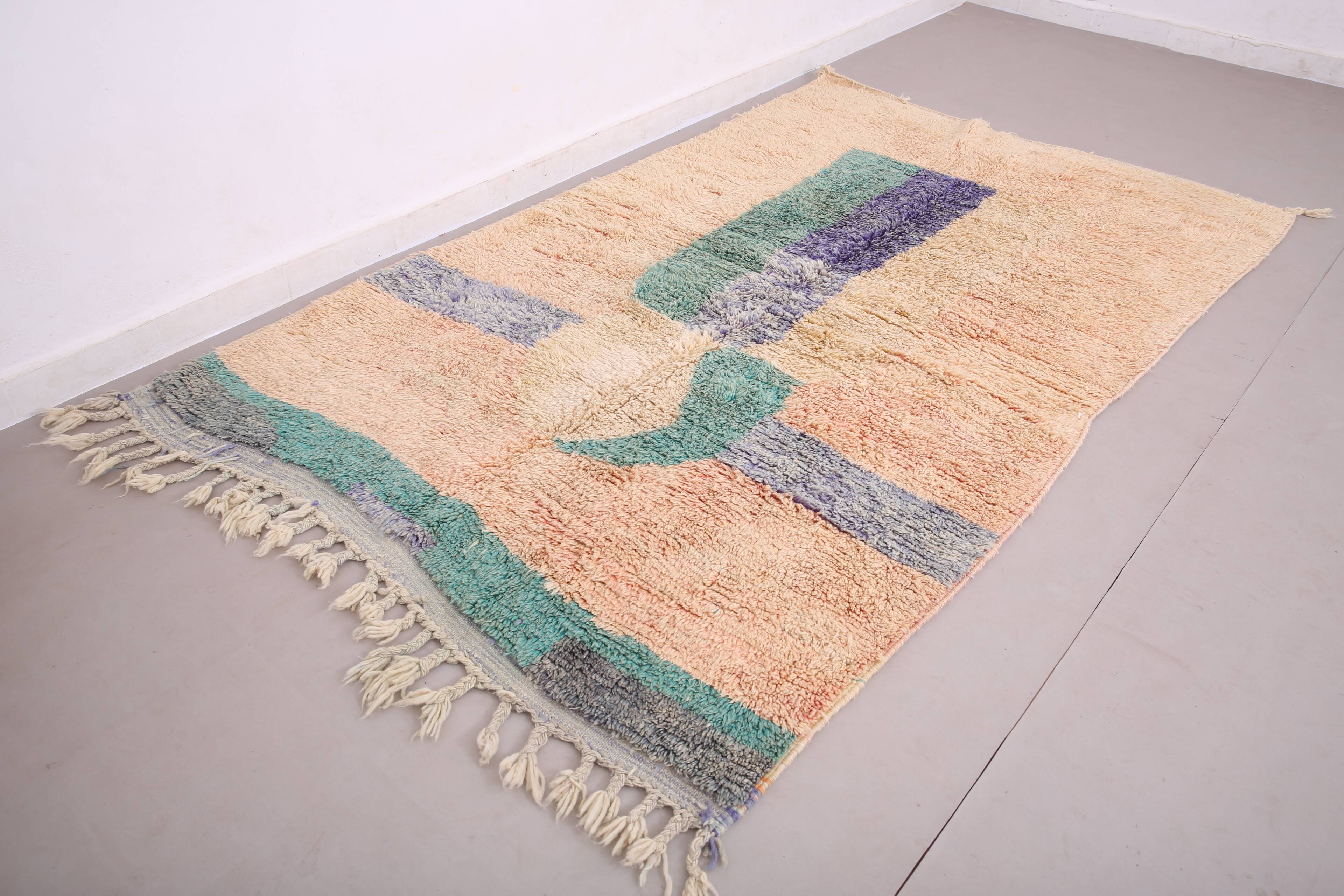Peach Boujaad Rug 165 x 265 cm - Berber Wool Rug - Moroccan Rug Handmade
