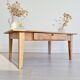 Table de ferme basse bois brut
