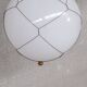 Opaline and brass mid-century caged pendant