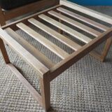 Armchair and ottoman in light oak by Borge Mogensen, Denmark 1965