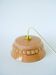 Clichy glass pendant light, pink and gold, Art Deco, 1930