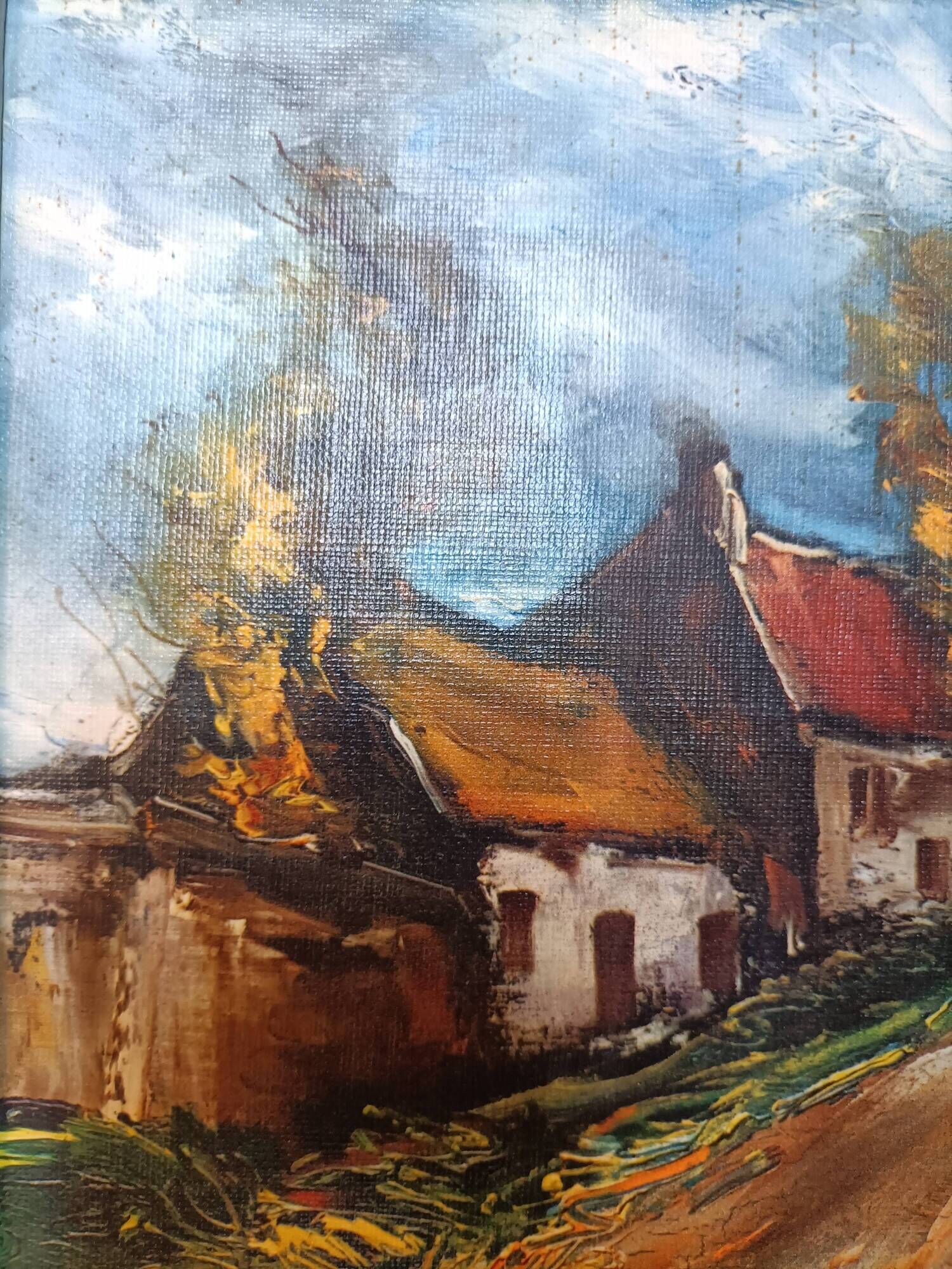 Framed reproduction painting of the painting "The Road" Maurice de Vlaminck