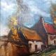 Framed reproduction painting of the painting "The Road" Maurice de Vlaminck