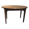 Oval table with two vintage wooden flaps early 20th century