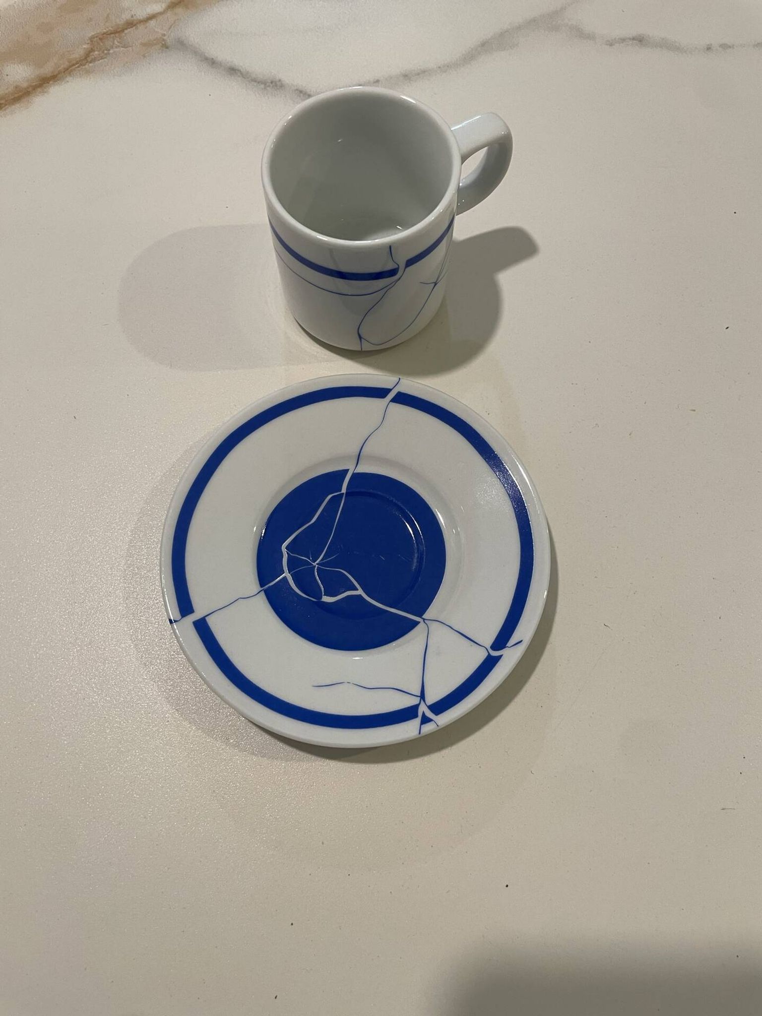 Flat cup saucer Pfister, designer furniture Pfister, original coffee cup,