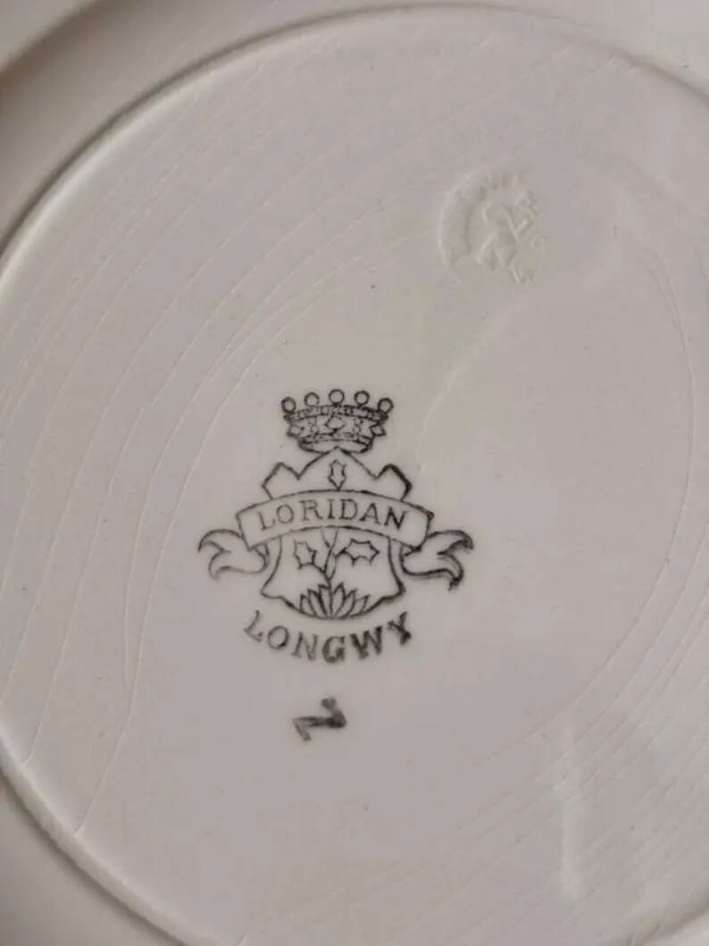Set of 6 flat plates Longwy model Loridan – Antique earthenware from the late 19th to early 20th century.