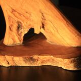 Lampe bois d'olivier et nacre