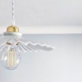 Vintage pleated pendant light