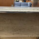 Fedam coffee table in travertine and brass from the 70s