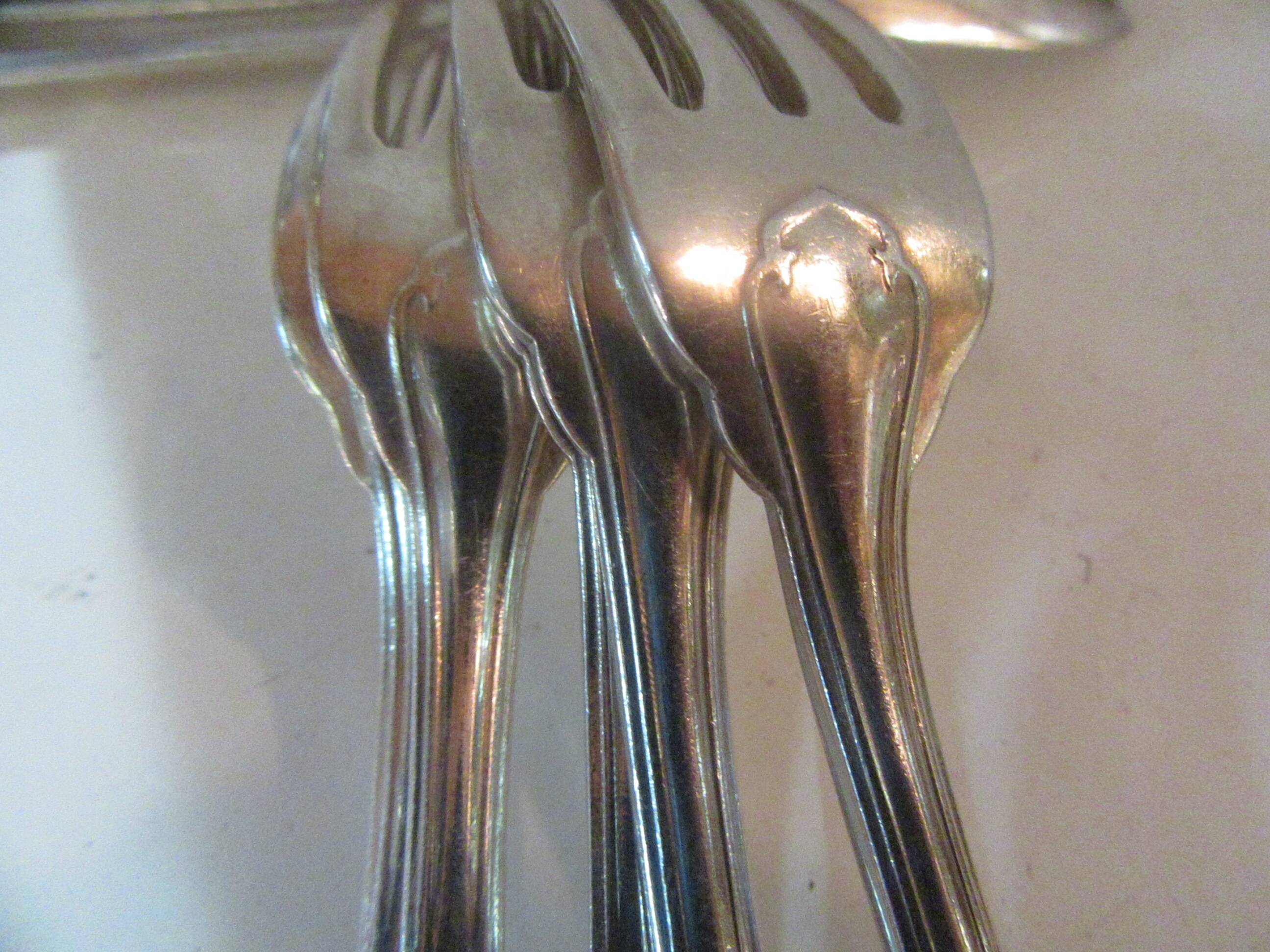 Christofle cutlery Japanese model 6 forks 6 tablespoons 6 teaspoons