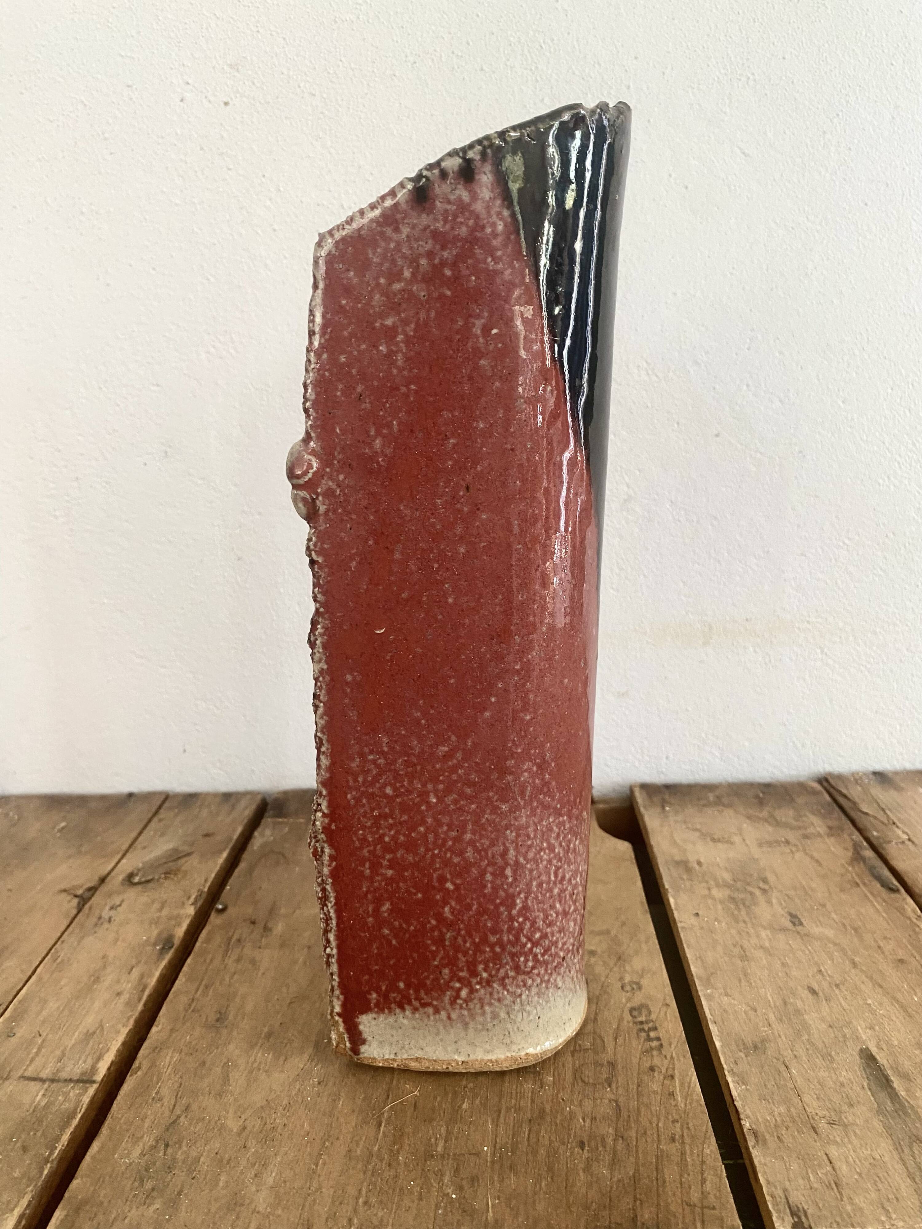 Vase grès vernissé années 80