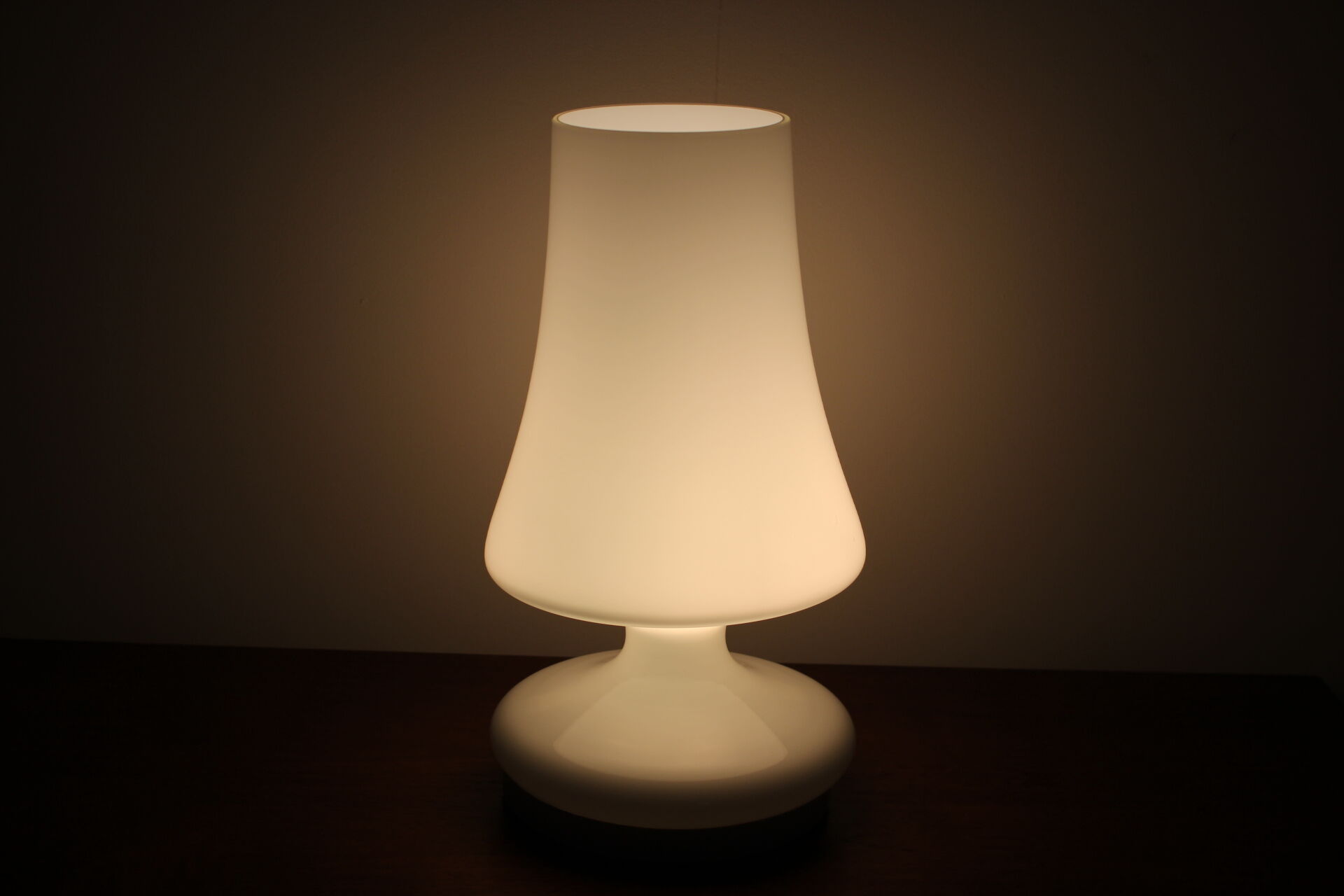 White opaline glass lamp by Stefan Tabery, 1970