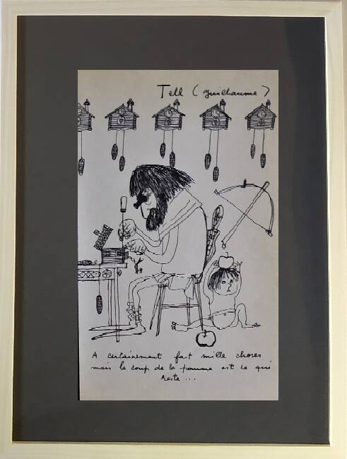 Illustrations Daninos de 1962 " La Suisse de G.Tell "