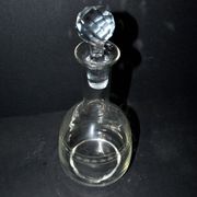 Carafe ancienne gravée frise de laurier 1900