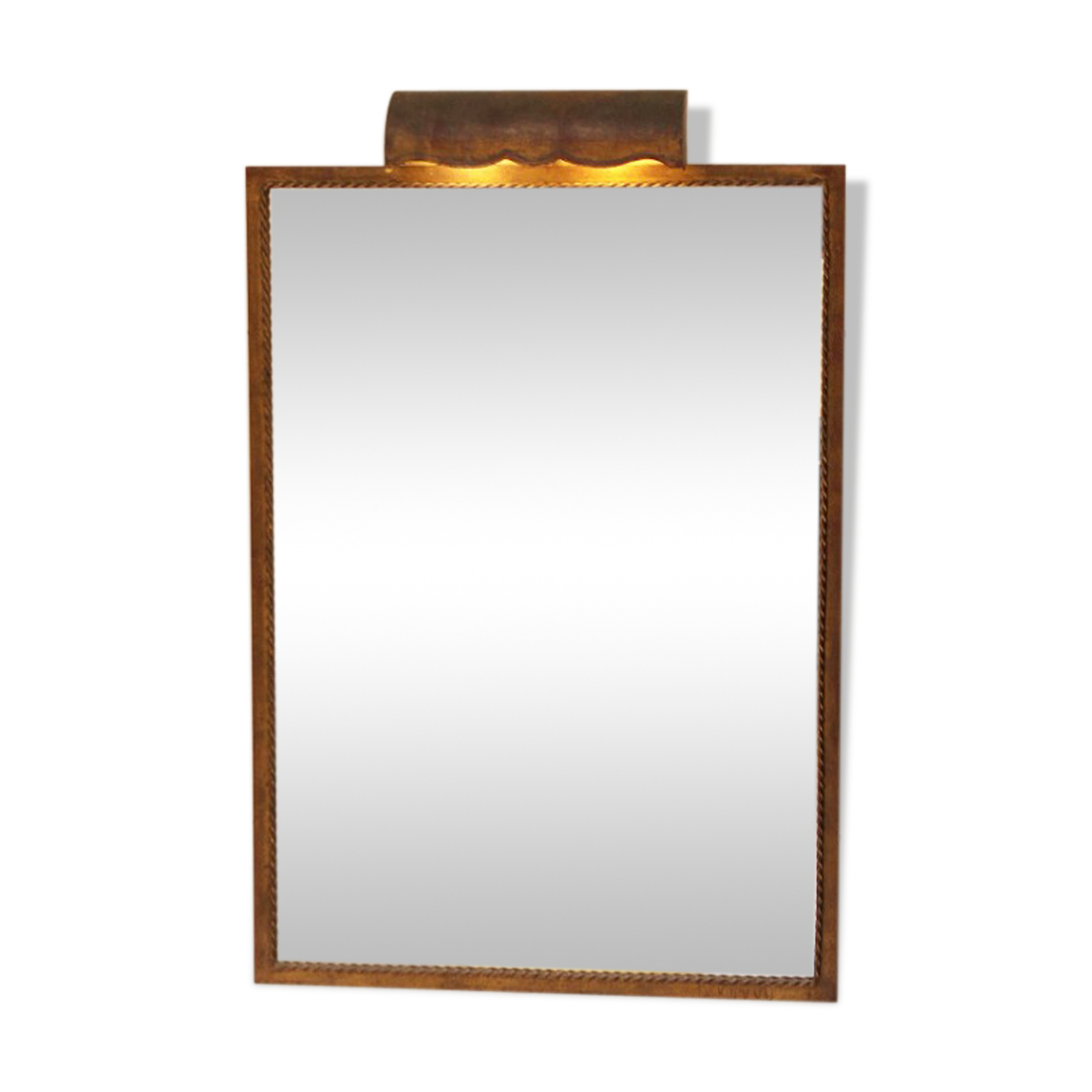 Mirror lighting in gilded wrought iron