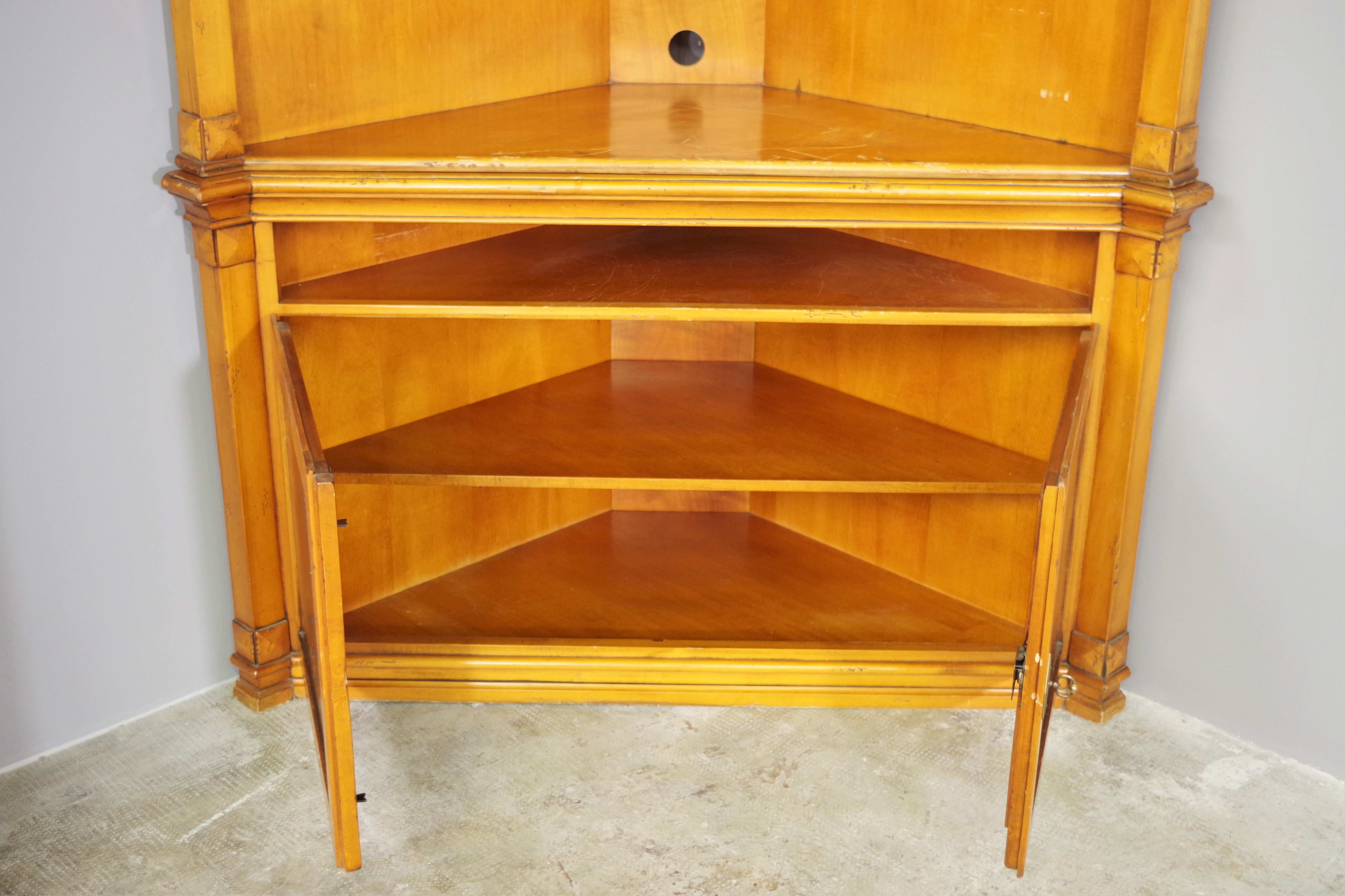 Corner beech furniture from the 1980s