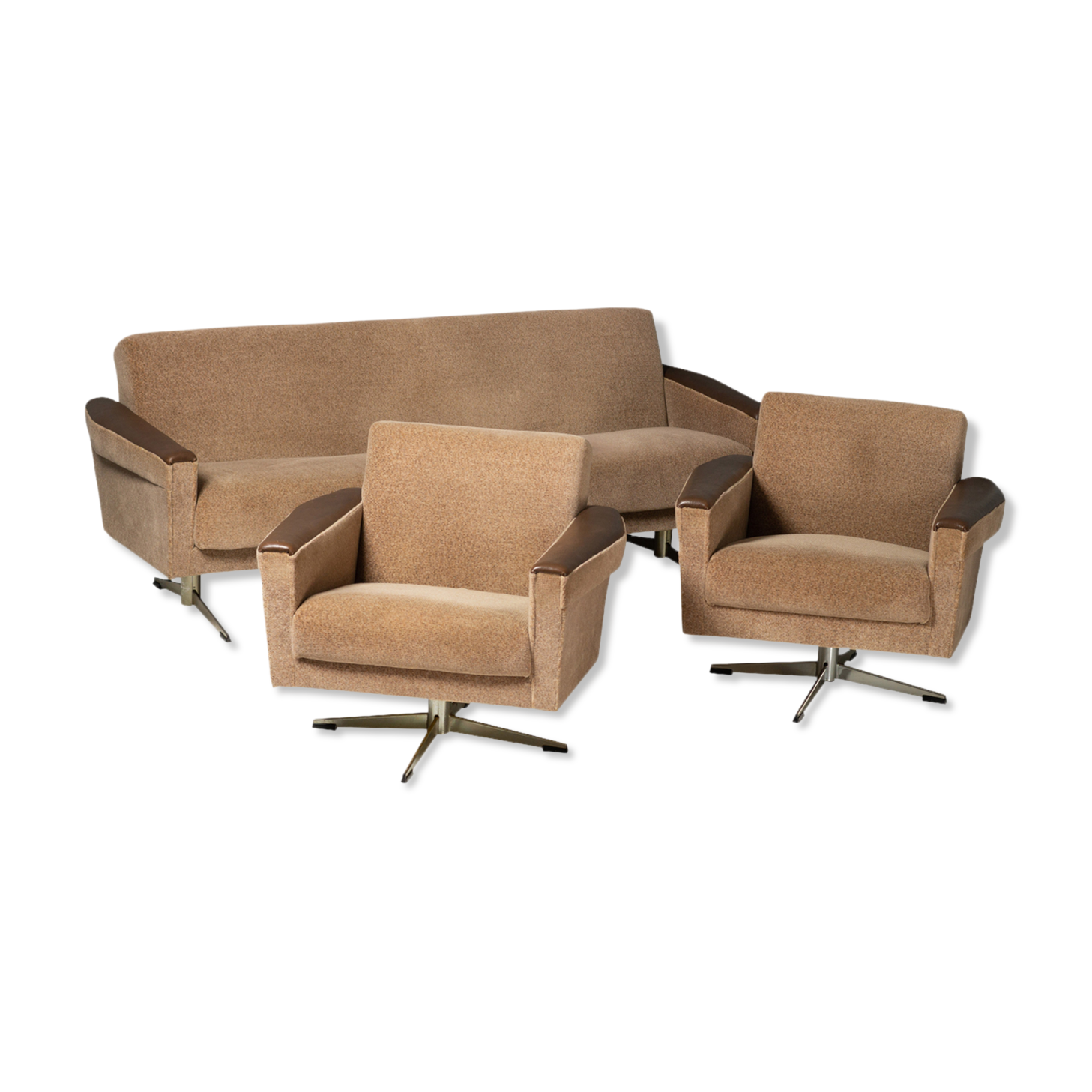 Fauteuils et canapé pivotants space age années 1970
