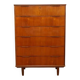 Commode vintage | Teck | 6 tiroirs | 121 cm