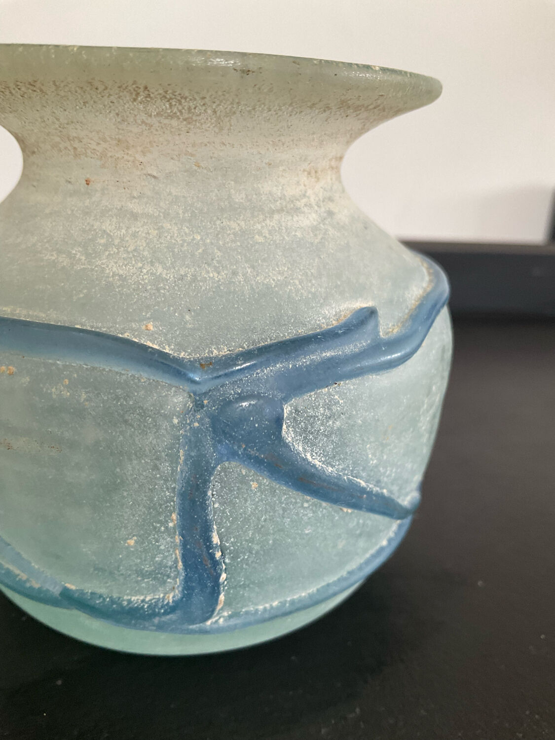 Old vase "Scovo" in Murano glass paste