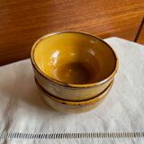 Pair of enamelled bowls Vallauris