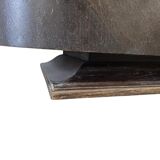 Vintage curved wooden sideboard / Art Deco wardrobe with mirror