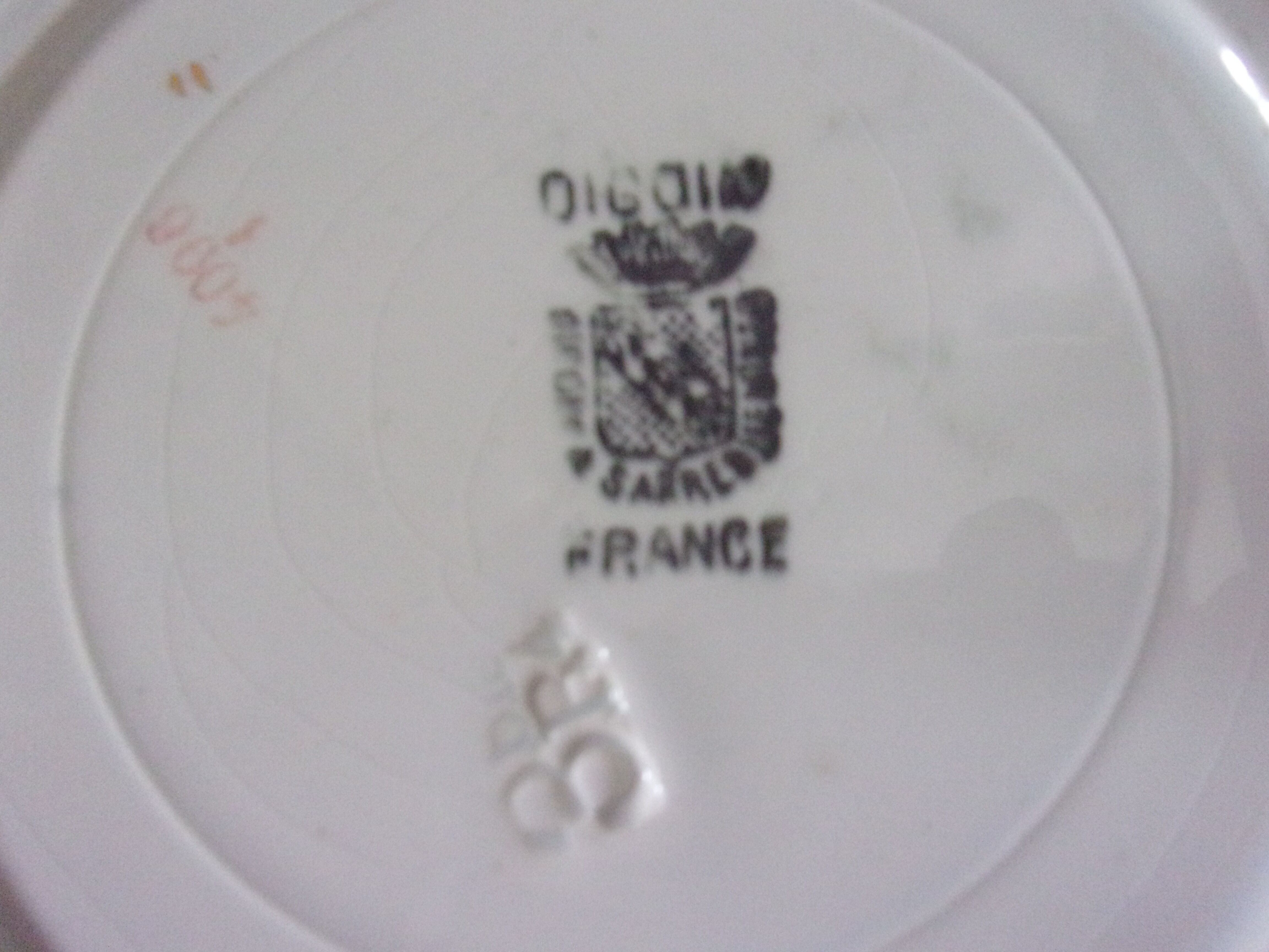 Set of 2 hollow plates Digoin Sarreguemines 4096