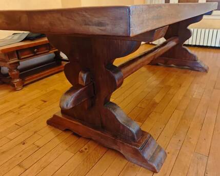 Monastery table in solid oak – 220 cm