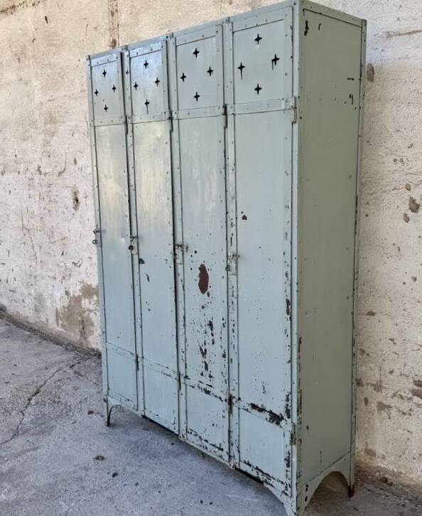 Old metal locker with 4 doors